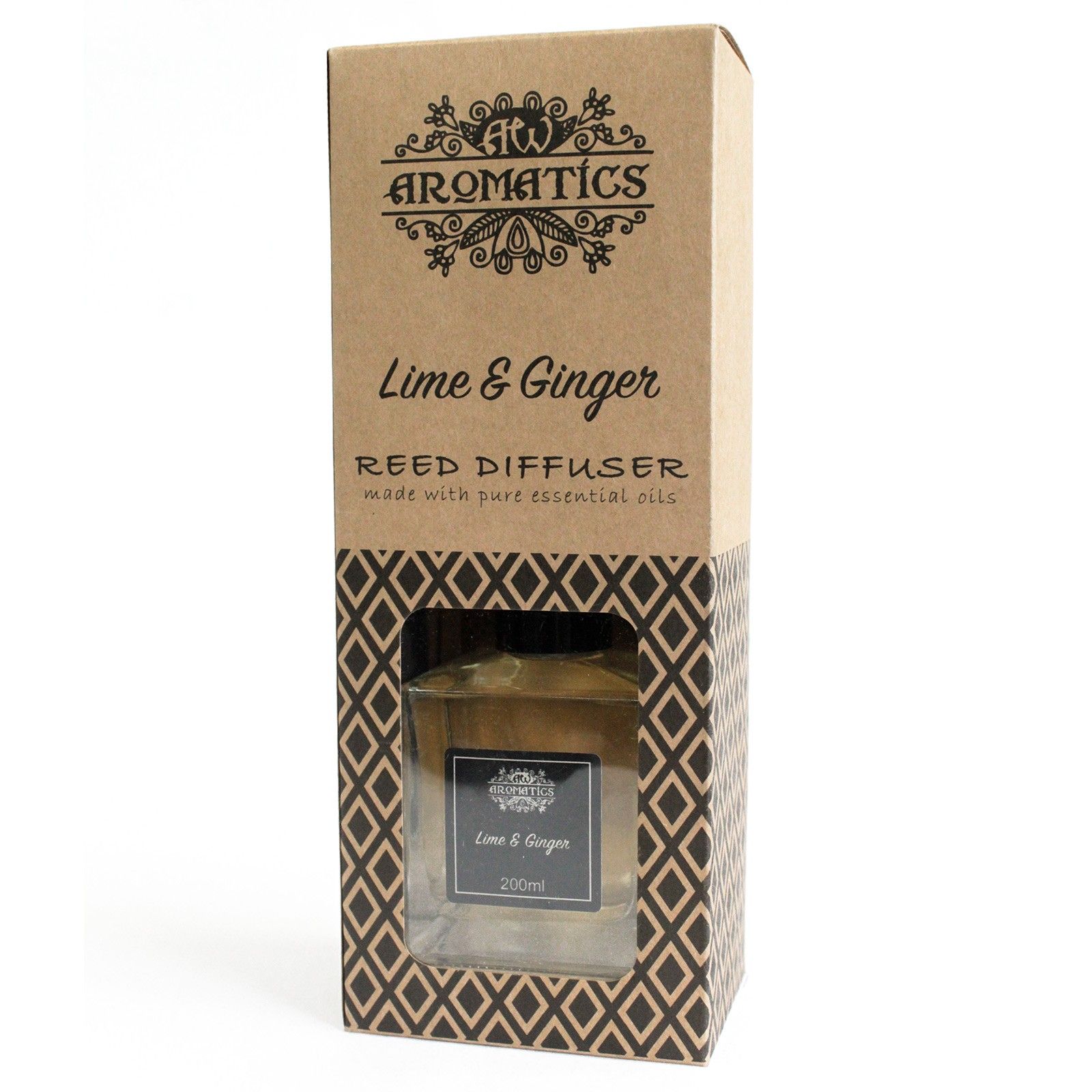 200ml Lime & Ginger Essential Oil Reed Diffuser - Image 2
