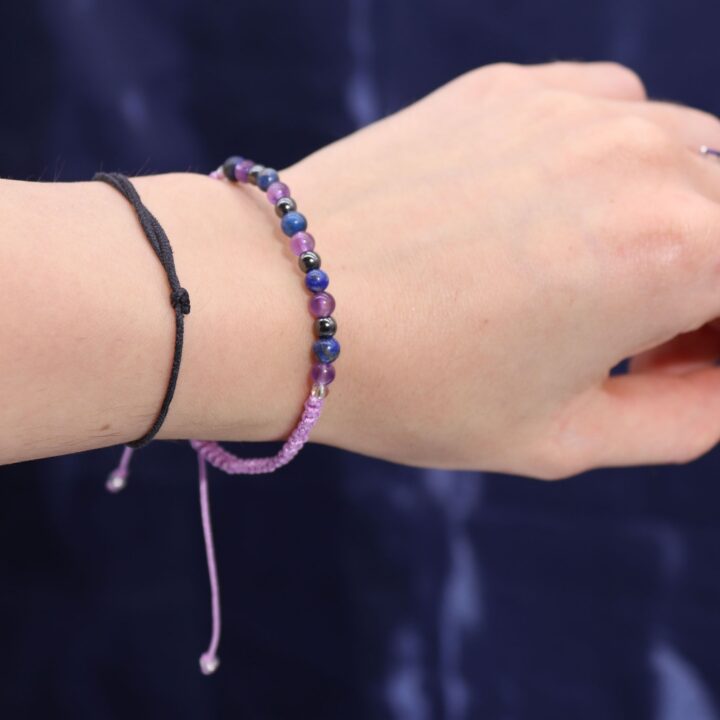 Aquarius Zodiac Candle & Gemstone Bracelet