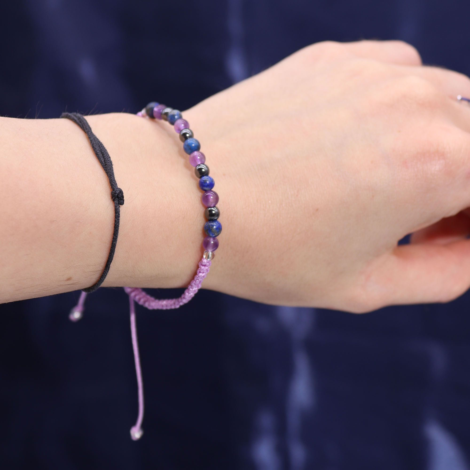 Aquarius Zodiac Candle & Gemstone Bracelet