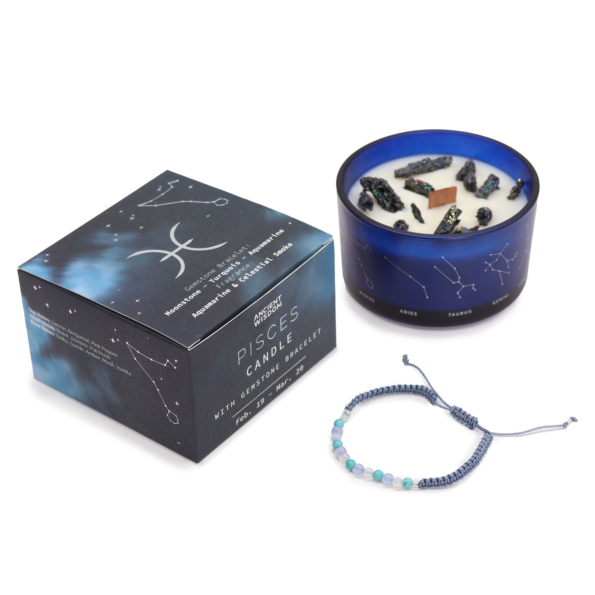 Pisces Zodiac Candle & Gemstone Bracelet - Image 5
