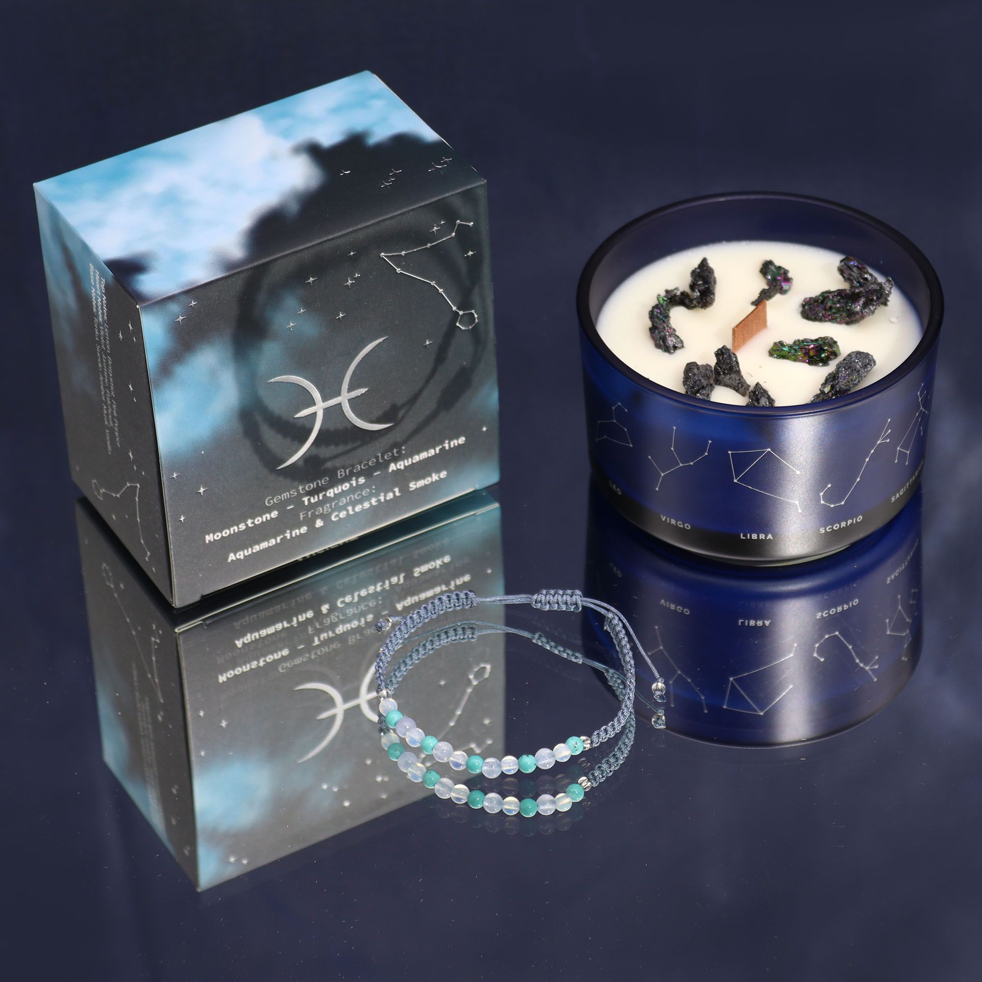 Pisces Zodiac Candle & Gemstone Bracelet - Image 6