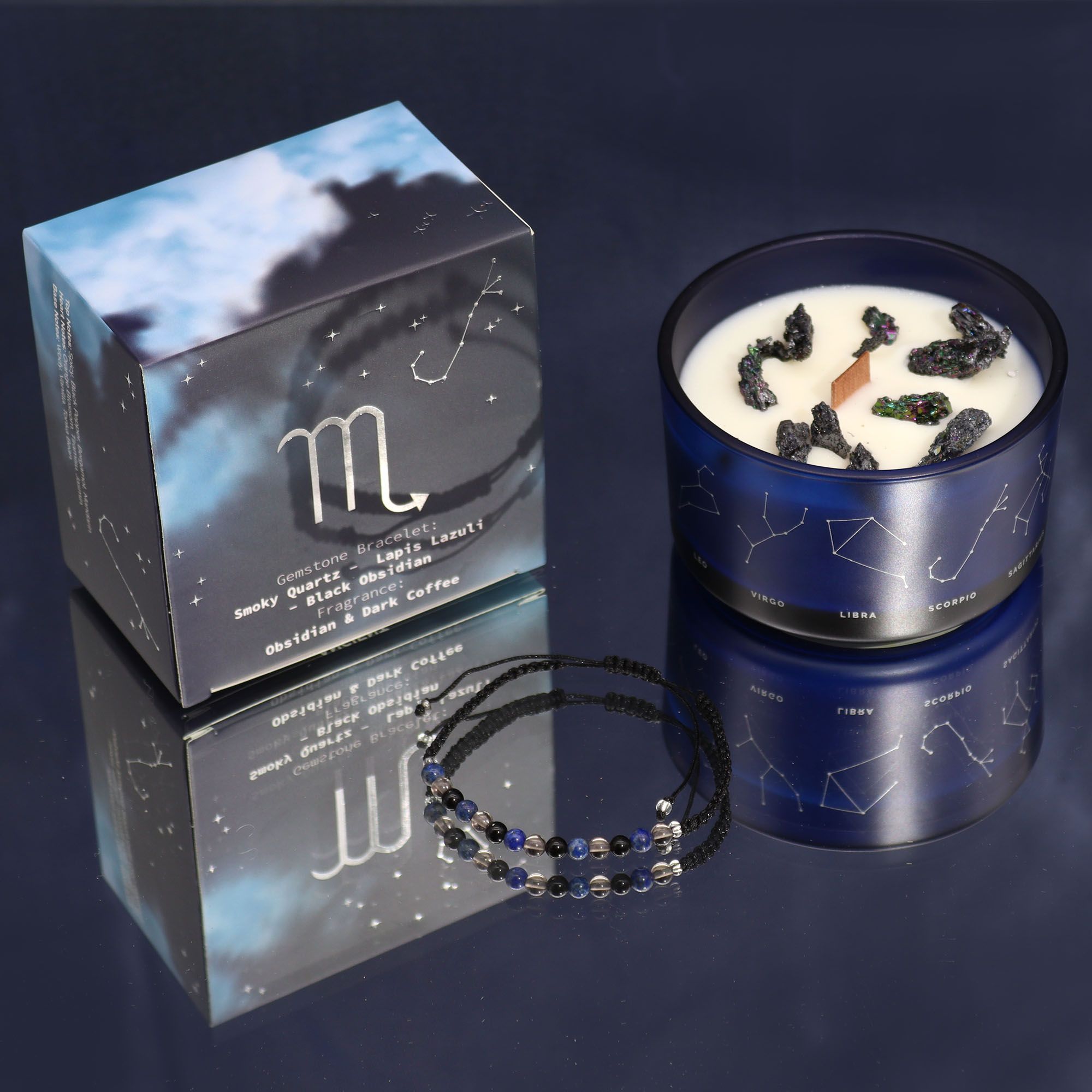 Scorpio Zodiac Candle & Gemstone Bracelet - Image 4