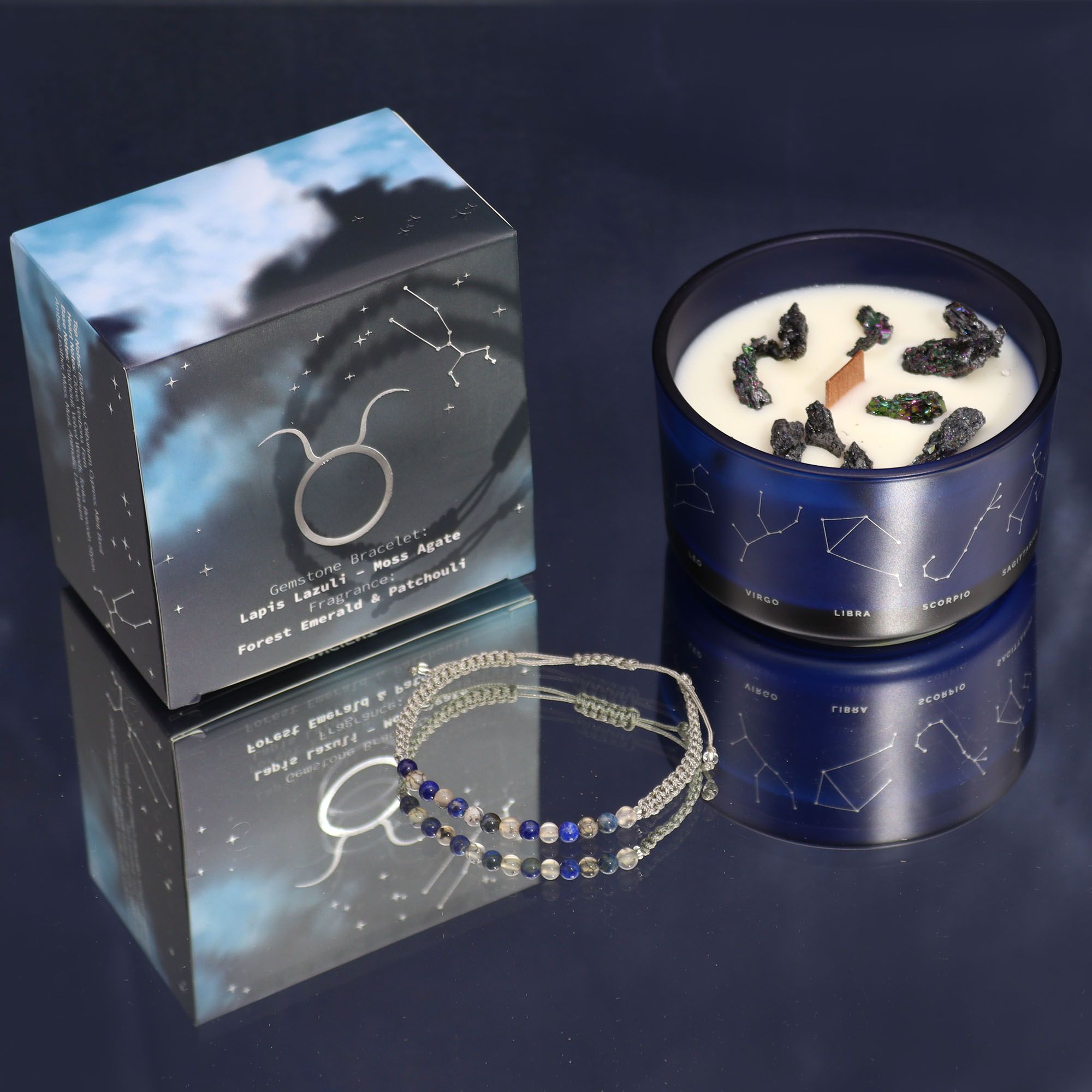 Taurus Zodiac Candle & Gemstone Bracelet - Image 3